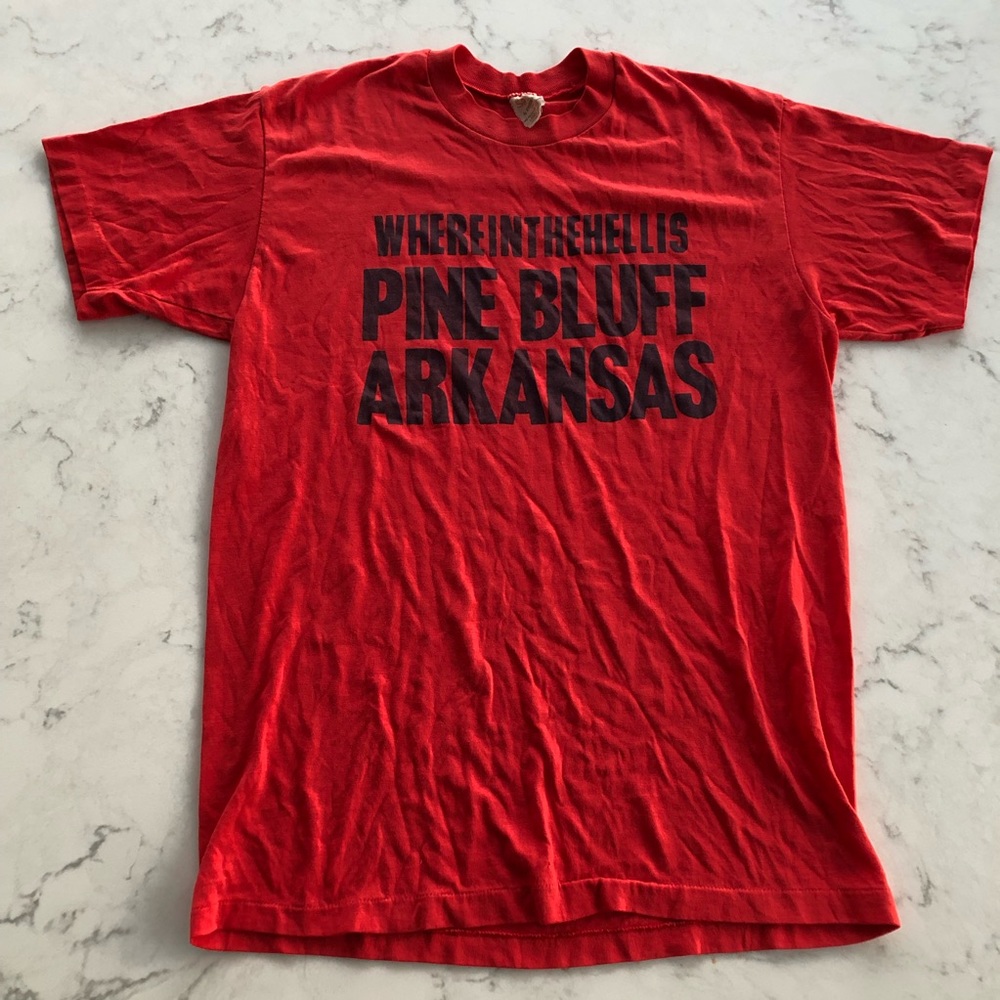 Vintage Tee “Where in the hell is Pine Bluff AR”